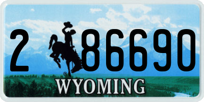 WY license plate 286690