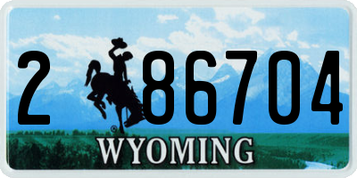WY license plate 286704