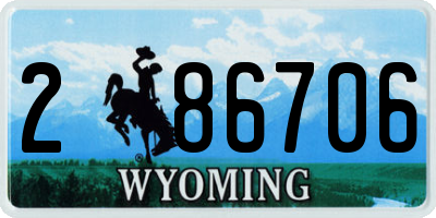 WY license plate 286706