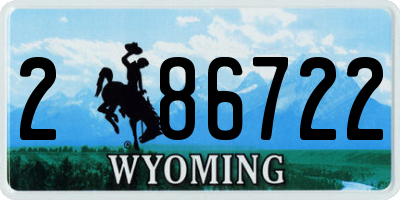 WY license plate 286722