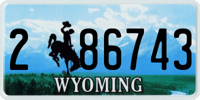 WY license plate 286743