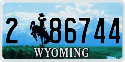 WY license plate 286744