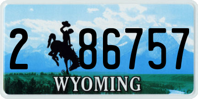WY license plate 286757