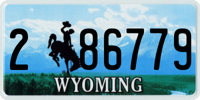 WY license plate 286779