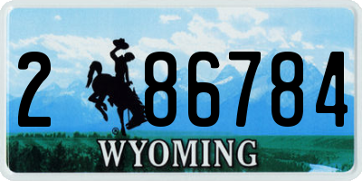 WY license plate 286784