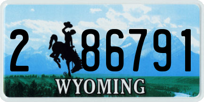 WY license plate 286791