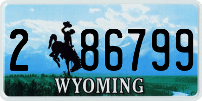 WY license plate 286799