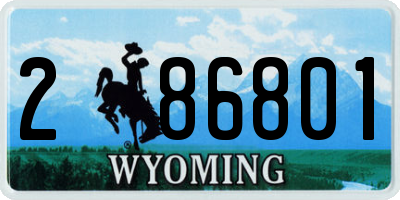 WY license plate 286801