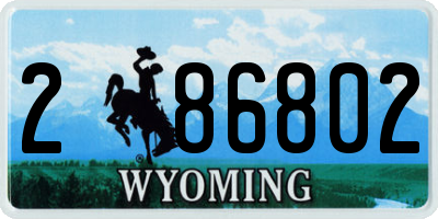 WY license plate 286802