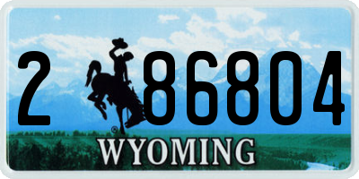WY license plate 286804