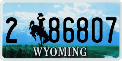 WY license plate 286807