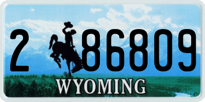 WY license plate 286809