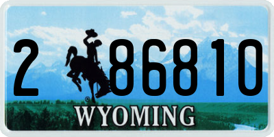 WY license plate 286810