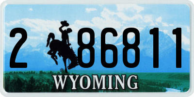 WY license plate 286811