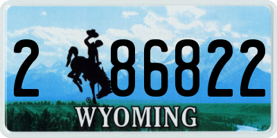 WY license plate 286822