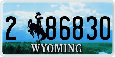 WY license plate 286830