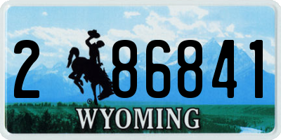 WY license plate 286841