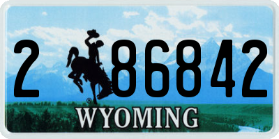WY license plate 286842