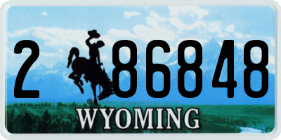 WY license plate 286848