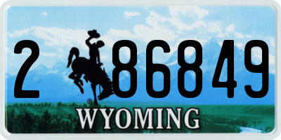 WY license plate 286849