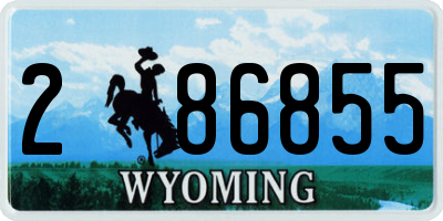 WY license plate 286855