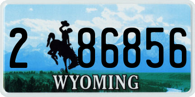 WY license plate 286856