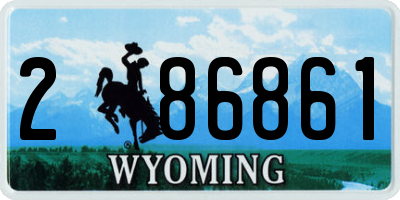 WY license plate 286861