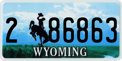 WY license plate 286863