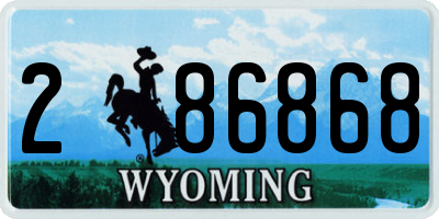 WY license plate 286868