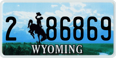 WY license plate 286869