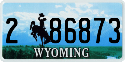 WY license plate 286873