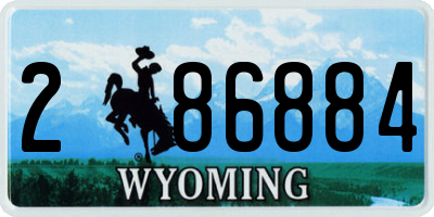 WY license plate 286884