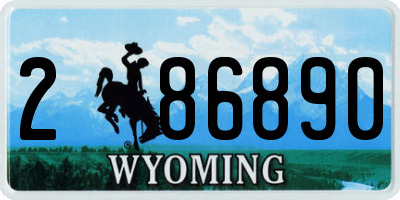 WY license plate 286890