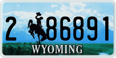 WY license plate 286891
