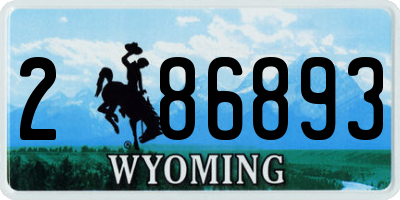 WY license plate 286893