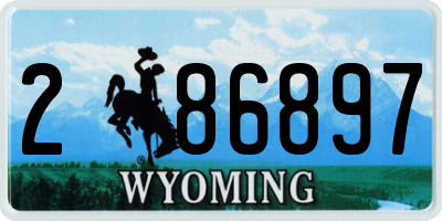 WY license plate 286897