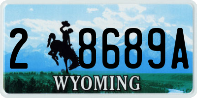 WY license plate 28689A