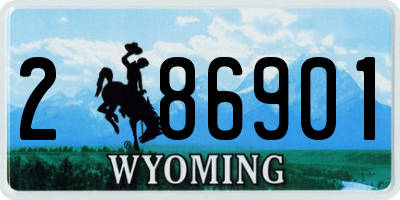 WY license plate 286901