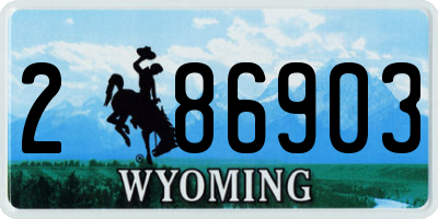 WY license plate 286903