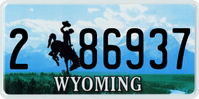 WY license plate 286937