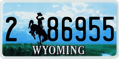 WY license plate 286955