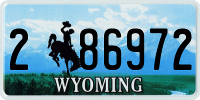 WY license plate 286972