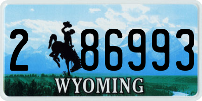 WY license plate 286993