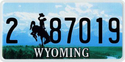 WY license plate 287019