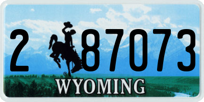 WY license plate 287073