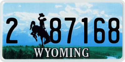 WY license plate 287168
