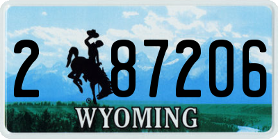 WY license plate 287206