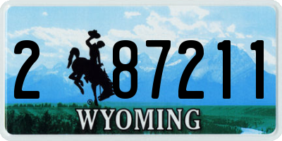 WY license plate 287211