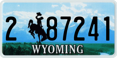 WY license plate 287241