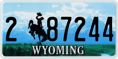 WY license plate 287244